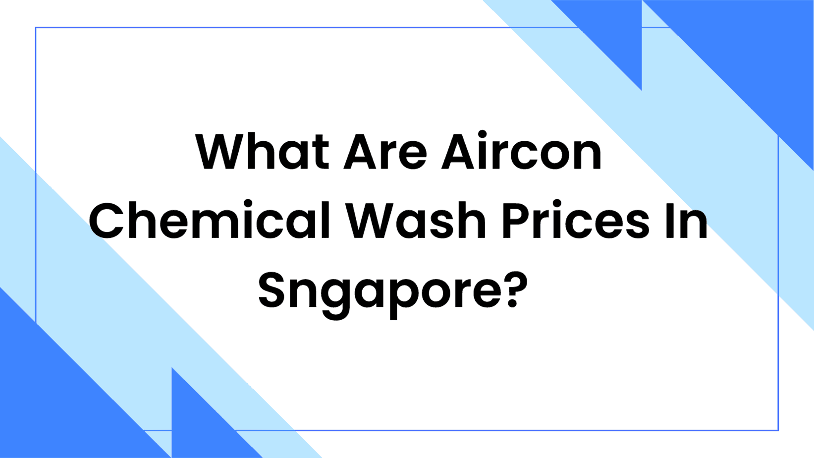 Aircon Chemical Wash Price